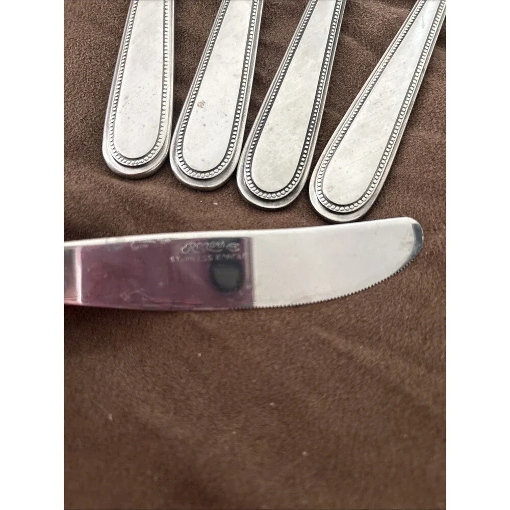 Vintage Wm A Rogers 1937 MEMORY HIAWATHA Silverplate Dinner Knives - Set of 7
